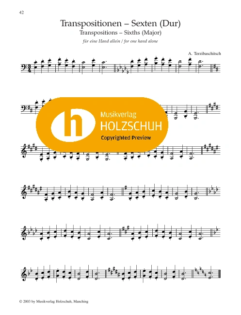 Transpositionen – Sexten (Dur)